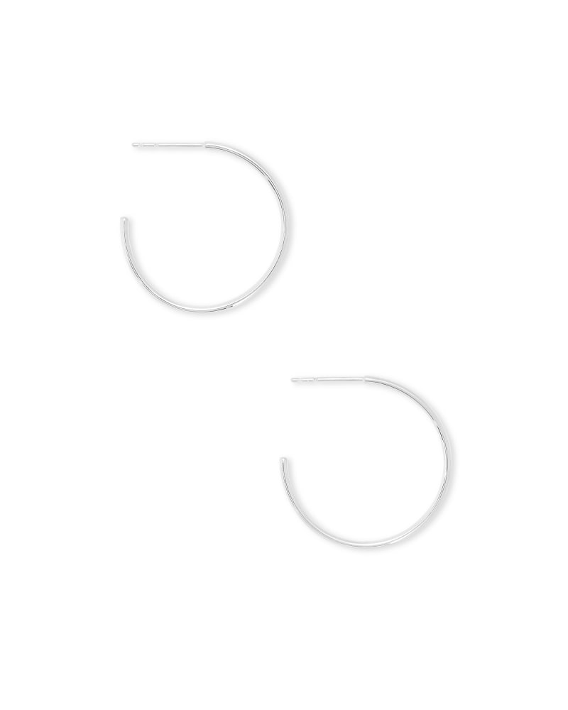 Keeley Small Hoop Earrings in Sterling Silver image number 1